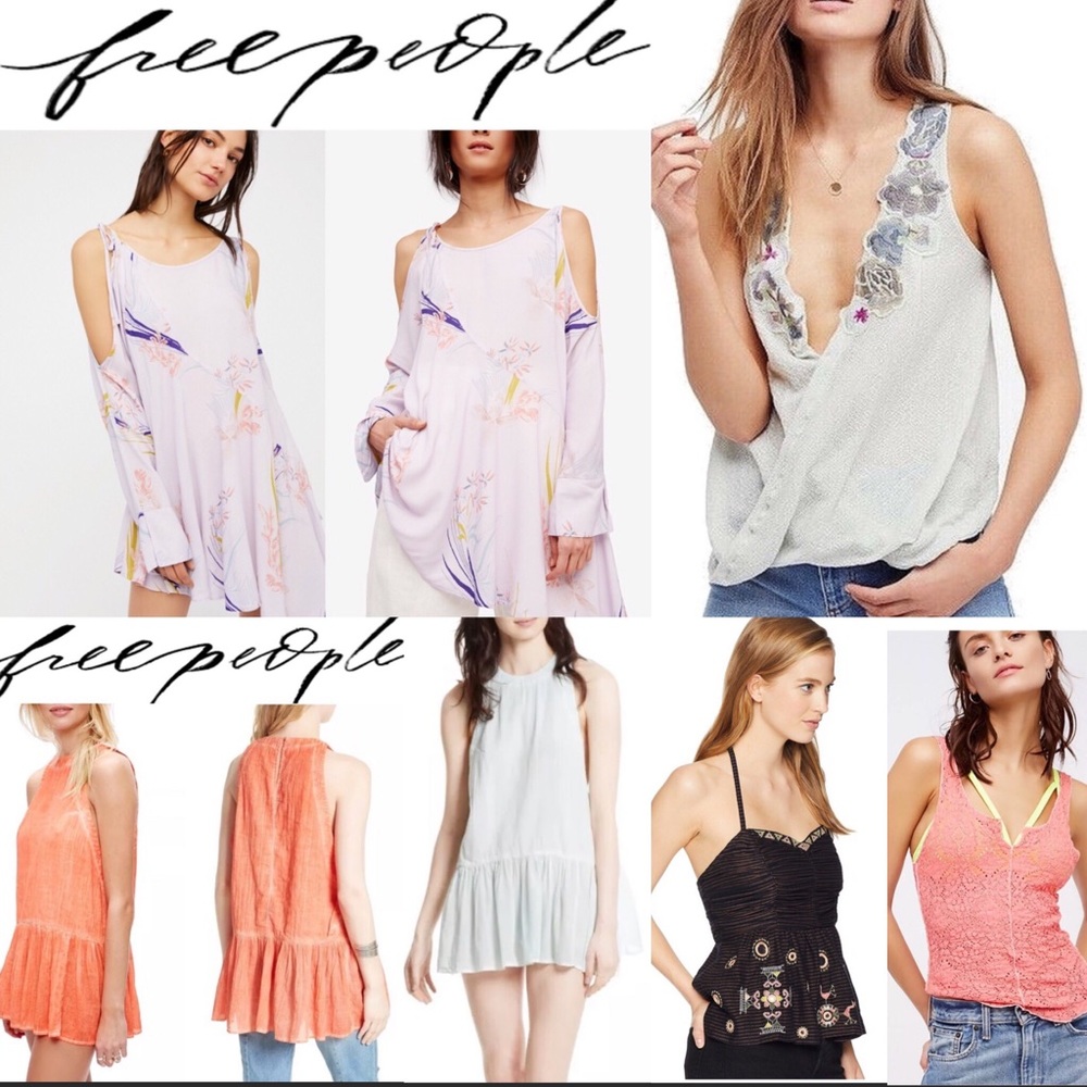 Lot of 6 Free People Tops